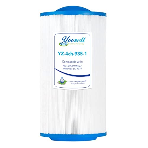 Yoozell Filtration Products Spa Filter Replacement for Unicel 4CH-935, PLEATCO PWW35L, Waterway Plastics, Teleweir | 35 sq ft | D-01310 | 090164999852 | PDY35P3 | 4CH-935RA | PDC580-AFS