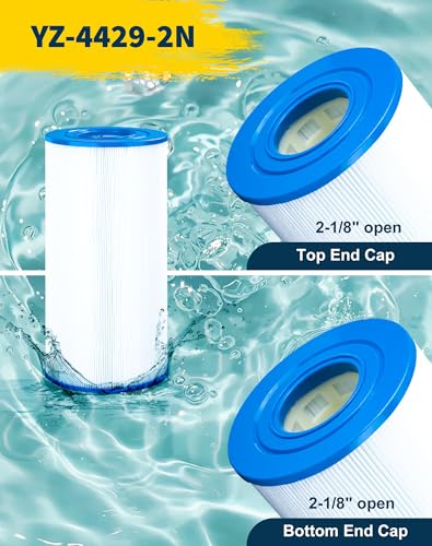 Yoozell Spa Filter Cartridge Replaces for Unicel C-4429, DSF25-50, FC-3082, Nemco 30, Darlly 40302, 30 sq.ft Hot Tub Filter, 2 Pack