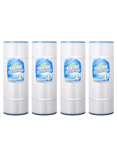 Yoozell PCC80-PAK4 Swimming Pool Replacement Filter Cartridge Replaces for Unicel C-7470 80Sq.ft Pentair CCP320 Filbur FC-1976 Clean and Clear Plus 320 817-0081 178580 PLFPCC80 Darlly 70804 4Pack