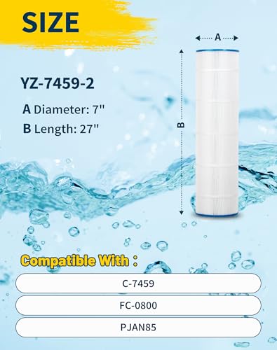 Swimming Pool Filter Replaces for C-7459, Filbur FC-6405, Filbur FC-0800, A0557900, R0554500, Aladdin 18504, APCC7352, 85 Sq.Ft Swimming Pool Filter Cartridge