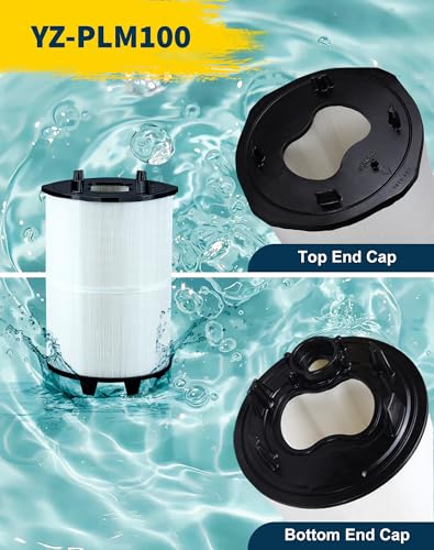 Yoozell 27002-0100S Pool Filter Cartridge Replacement, Compatible with Sta-Rite PLM100 & System 2 Modular Media Pool and Spa D.E. Filters, 100 Sq.Ft Filtration Area