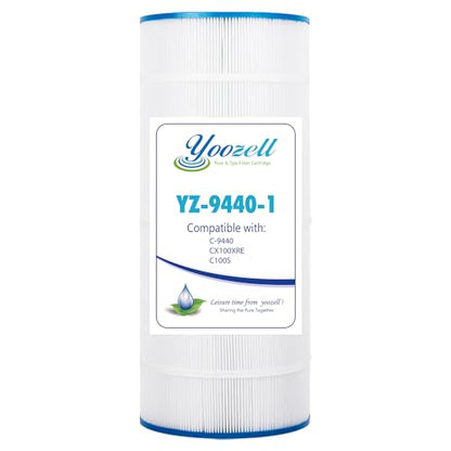 Yoozell Swimming Pool Filter Replaces for C-9440, CX100XRE, C100S, SwimClear C100S, PA100S, 100 Sq. Ft Pool Filter Cartridge, 1 Pack