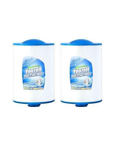 Yoozell 6CH-940 Spa Filter Cartridge Replaces for PWW50P3(1 1/2" Coarse Thread), 817-0050, Filbur FC-0359, 25252, 03FIL1400, aterway Front Access Skimmer, Screw in SAE Thread Filter, 2 Pack