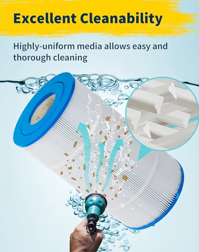 Swimming Pool Filter Replaces for C-8411, Filbur FC-1255, PWWCT75, Ultral-B6, Waterway 817-0075N, Waterway Clearwater II 75, CX760RE, C751, Darlly 80755, 75 Sq.Ft Filter Cartridge