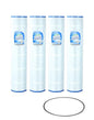 Yoozell PCC130-PAK4 Swimming Pool Replacement Filter Cartridge Replaces for Unicel C-7472 Filbur FC-1978 160332 178585 FC-6475 Pen-tair CCP520 R173578 PLFPCC130 4Pack With Ring