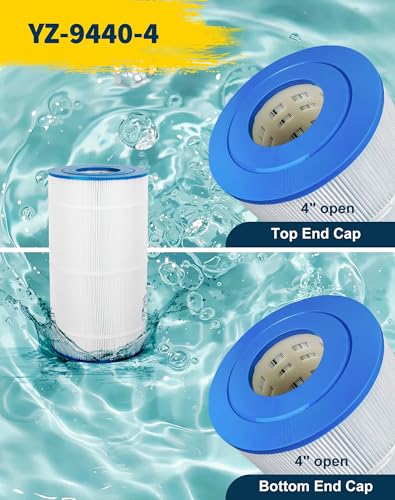 Yoozell Swimming Pool Filter Replaces for C-9440, CX100XRE, C100S, SwimClear C100S, PA100S, 100 Sq. Ft Pool Filter Cartridge, 4 Pack