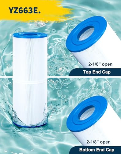 Yoozell PRB50-In Spa Filter Cartridge Compatible with Unicel C-4950 50Sq.ft Guardian 413-212-02 Filbur Fc-2390 03Fil1600 17-2380 Darlly 40506 0 Pack…