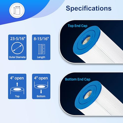 Swimming Pool Filter Replaces for Unicel C-8418, Jandy CS200,R0462400,PJANCS200,Filbur FC-0823,200 Sq.ft Pool Filter Cartridge