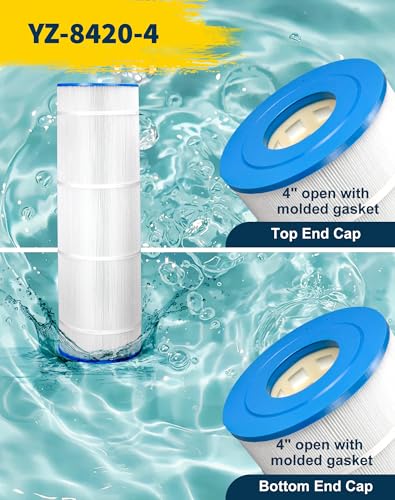 Yoozell Swimming Pool Filter Replaces for C-8420, Filbur FC-1211, CX2020RE, PWWPC200, Pro Clean 200, 817-0200P, CX1900RE, PA190, Darlly 82002, 200 Sq.Ft Filter Cartridge, 4 Pack