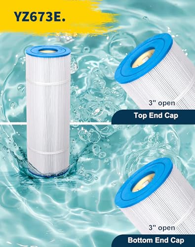Yoozell PCC80-PAK4 Swimming Pool Replacement Filter Cartridge Replaces for Unicel C-7470 80Sq.ft Pentair CCP320 Filbur FC-1976 Clean and Clear Plus 320 817-0081 178580 PLFPCC80 Darlly 70804 4Pack