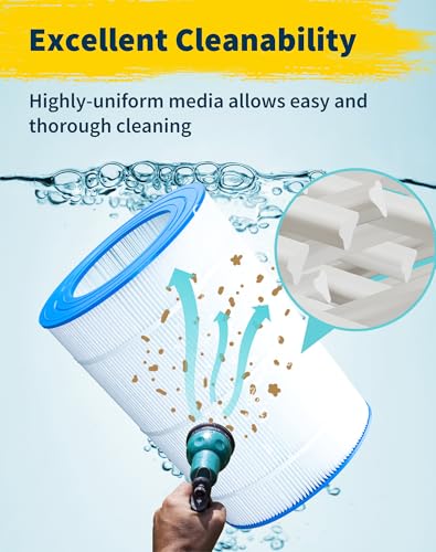 商品图片 Yoozell Swimming Pool Filter Replaces for C-9407, Clean & Clear 75, CC75, PAP75, R173214, 59054100, FC-0685, 75 Sq. Ft Pool Filter Cartridge