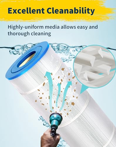 Yoozell Swimming Pool Filter Replaces for CS100, R0462200, PJANCS100, Ultral-B2, C-8410, Filbur FC-0821, Jandy CS100, Porpoise PP-B6, Darlly 81007, 100 Sq.Ft Premium Filter Cartridge, 1 Pack